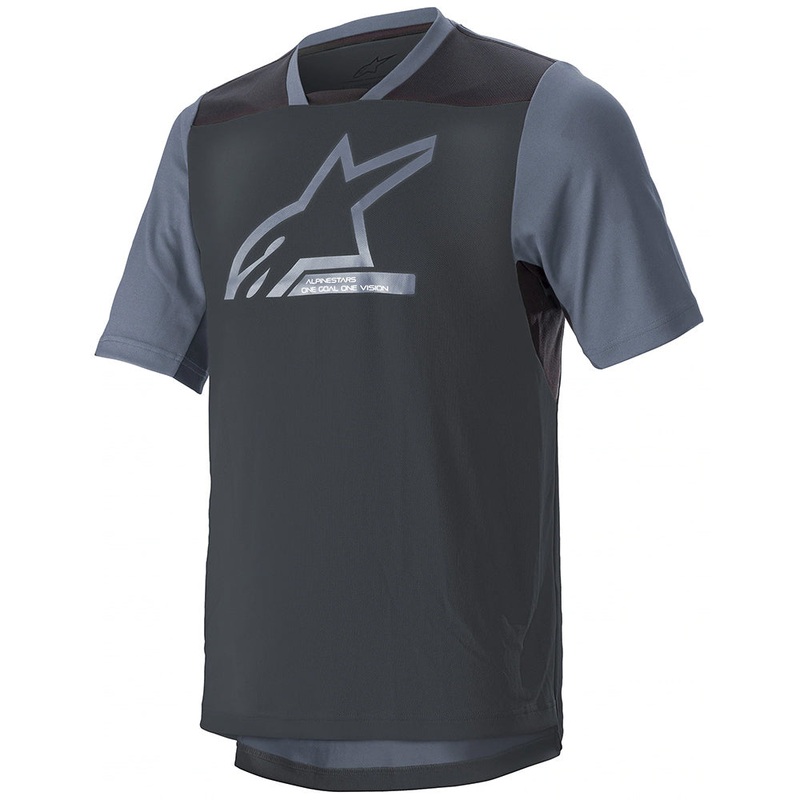 AlpineStars Drop 6.0 V2 Short Sleeve Jersey - 2XL - Grisaille Black