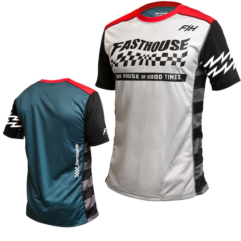 Fasthouse Classic Velocity Long Sleeve Jersey - M - Black - Indigo