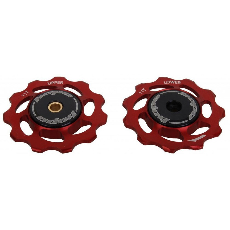 Hope Jockey Pulley Wheels - Red - Pair - 11T