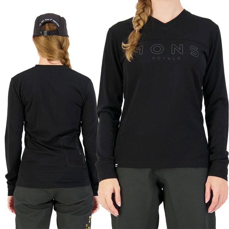 Mons Royale Redwood Enduro VLS Long Sleeve Women's Jersey - Women's XL - Black