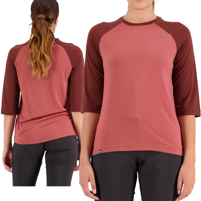 Mons Royale Tarn Merino Shift Raglan 3-4 Sleeve Women's Jersey - Women's XS - Slow Bake