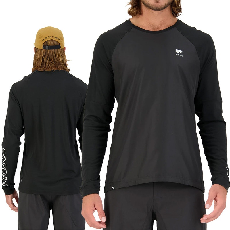 Mons Royale Tarn Wind Long Sleeve Mens Jersey - 2XL - Black