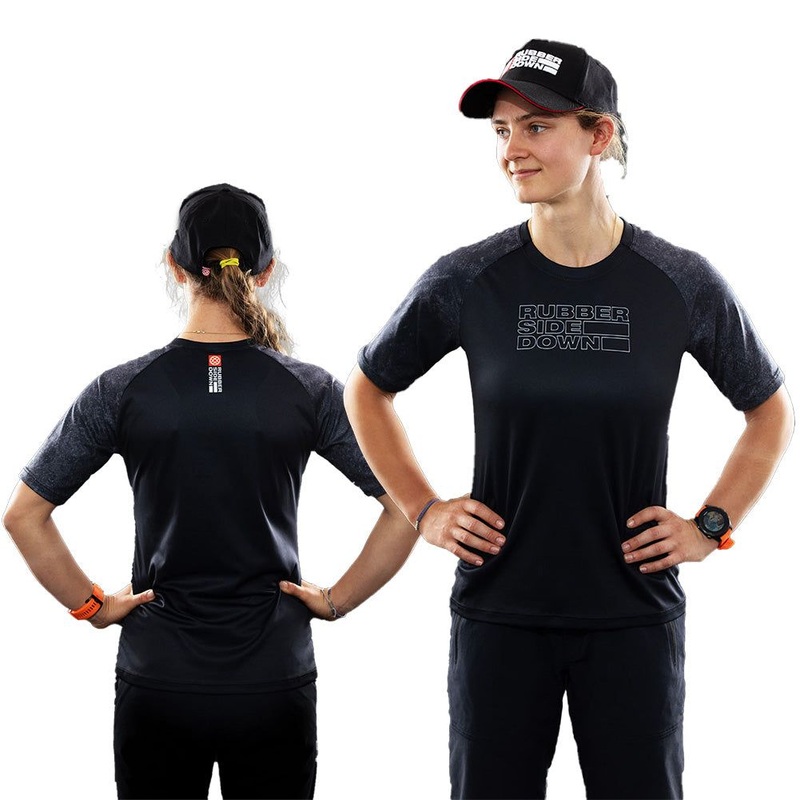 Rubber Side Down Women's Vapor Short Sleeve Jersey - Women's S - Black Haze