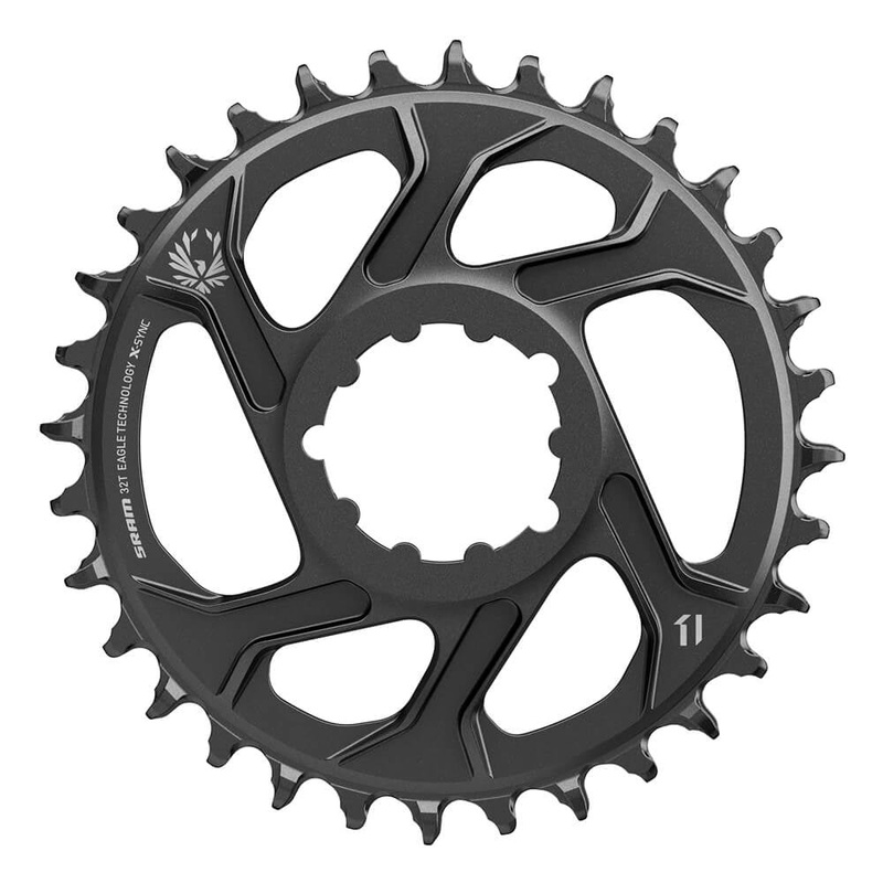 SRAM X-SYNC 2 12 Speed Cold Forged Direct Mount Chainring - SRAM Direct Mount - 6mm Non Boost - Round - Black - 32T