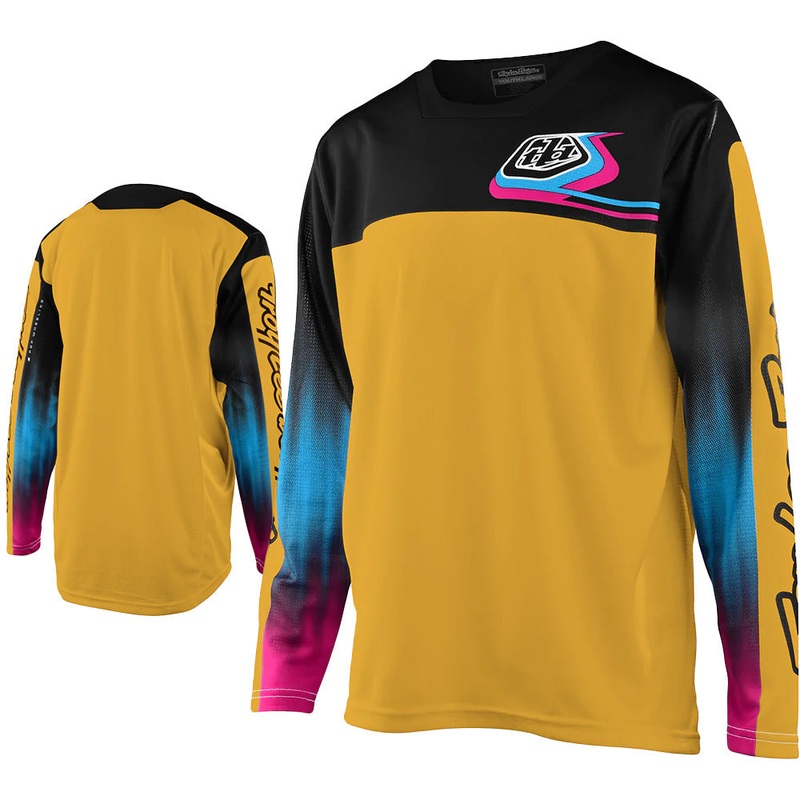 TLD Sprint Youth Long Sleeve Jersey - Youth M - Jet Fuel Golden