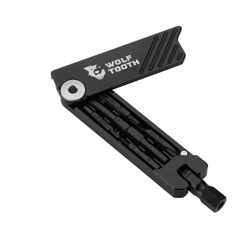 Wolf Tooth 6-Bit Hex Wrench Multi Tool - Black - Green Bolt - Without Keyring