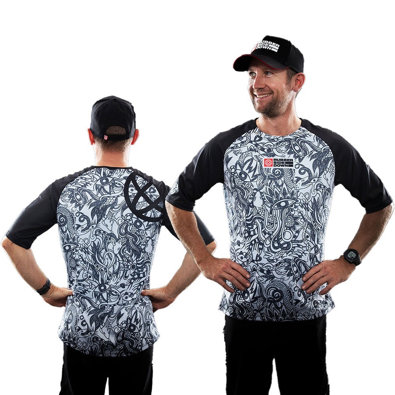 Rubber Side Down His Sidewinder Short Sleeve Jersey - L - Lunar