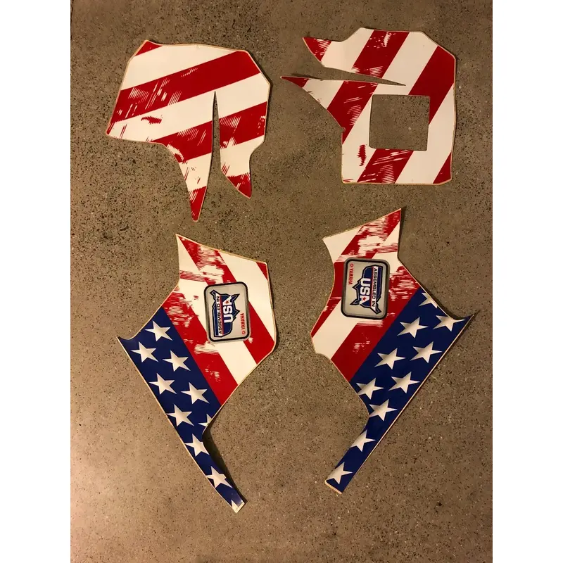 YAMAHA GRAPHICS KIT DECALS STICKERS STARS STRIPES US FLAG USA