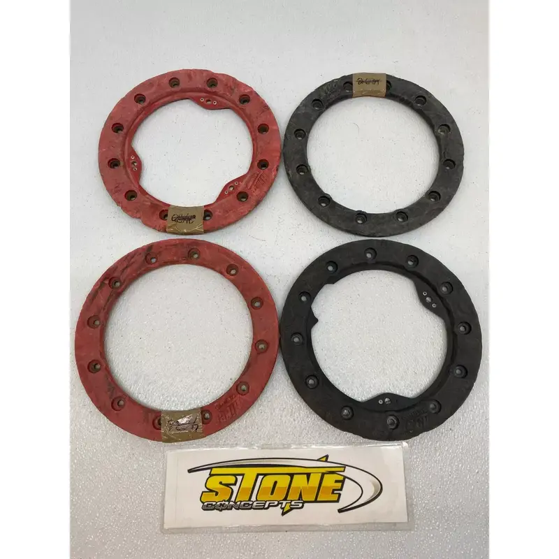 9" SET OF 4 HIPER CARBON FIBER REAR WHEEL BEADLOCK RINGS CF1 TECH3 RINGS KFX A