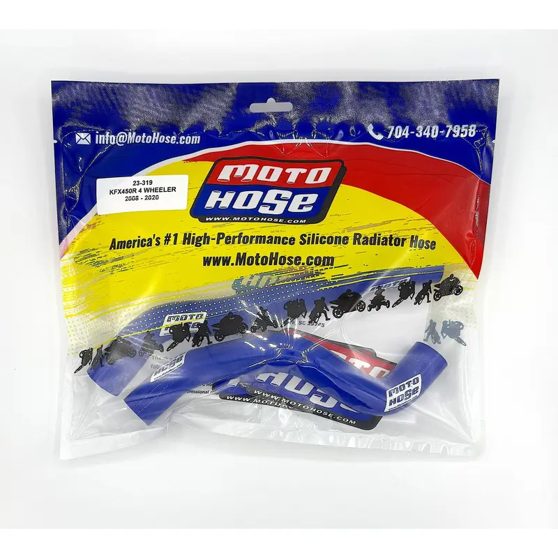Kawasaki KFX450R 2008 - 2014 Silicone Radiator Hose Blue 23-319B