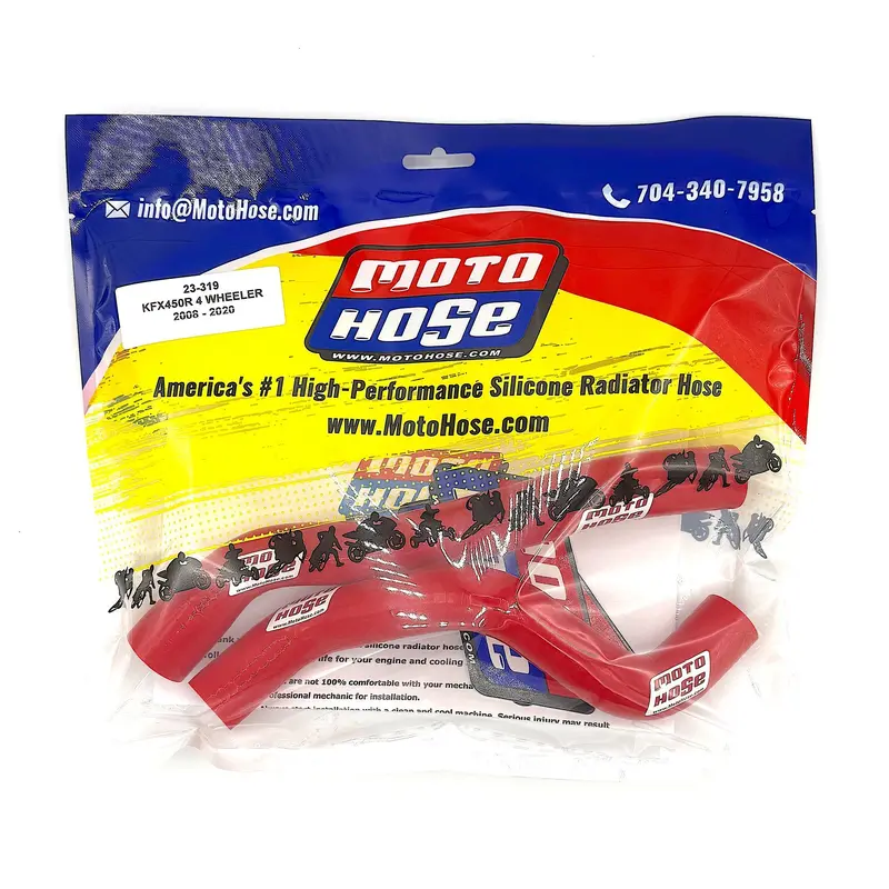 Kawasaki KFX450R 2008 - 2014 Silicone Radiator Hose Red 23-319R