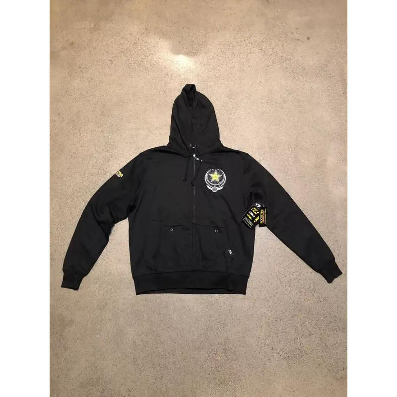 Factory Effex Rockstar Imperial Zip-Up HOODIE HOODED SWEATSHIRT MEDIUM M BLACK