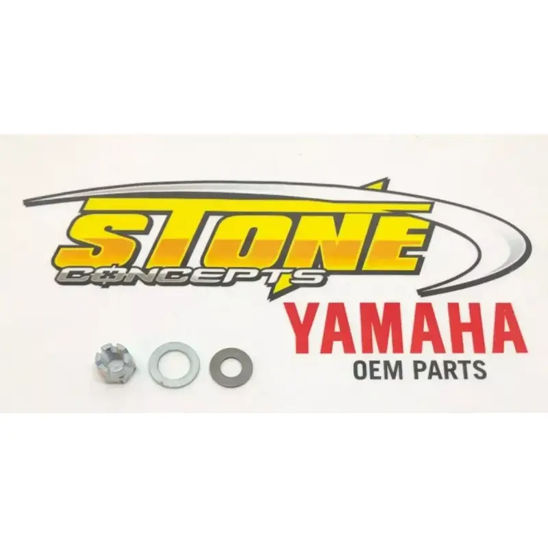 OEM Yamaha YFZ450R YFZ450 Raptor 700 Front Wheel Hub Castle Nut Washers Spindle