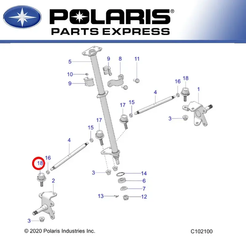 NEW GENUINE POLARIS 2021 OUTLAW 70 OUTER TIE ROD END 7061304 OEM