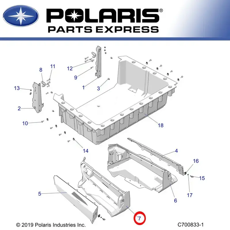 NEW POLARIS 2020-2021 GENERAL 1000 RH REAR FENDER FLAIR BLACK 5456168-070 OEM