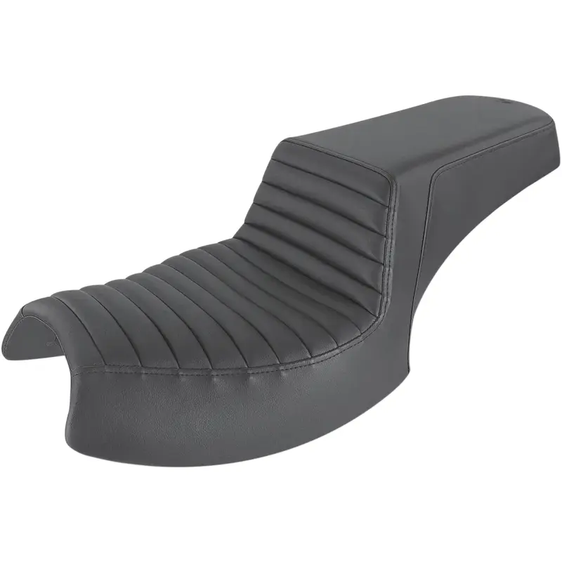SADDLEMEN Step-Up Fits Seat - Front Tuck-n'-Roll/Rear Smooth - Black -