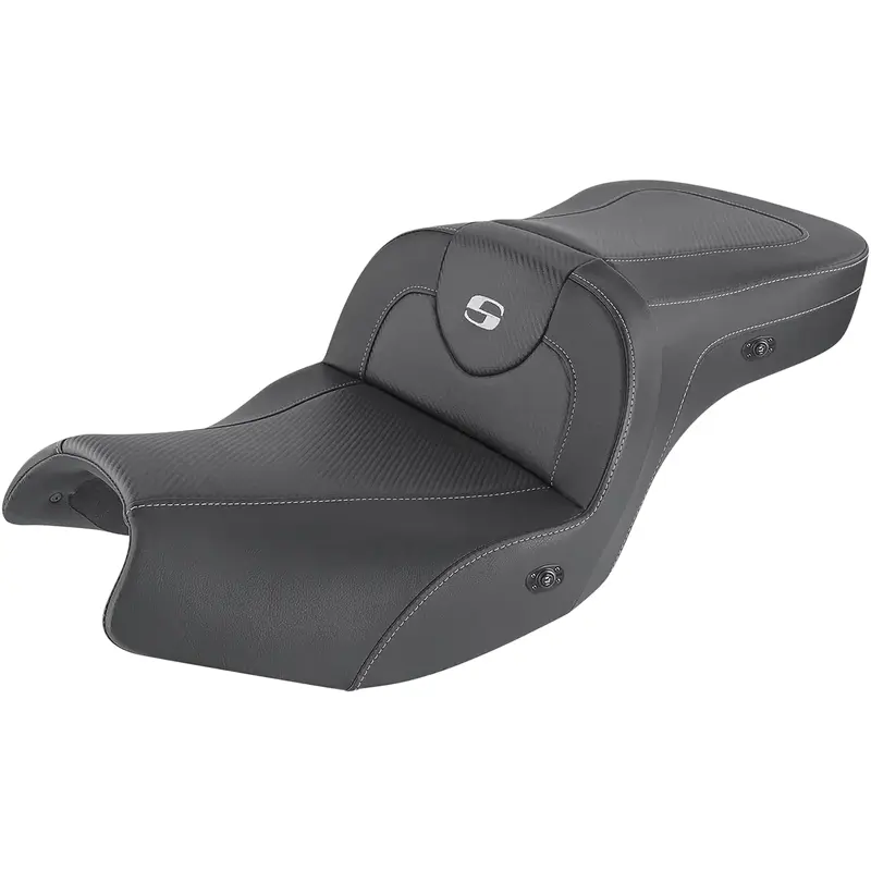SADDLEMEN Heated Roadsofa* Fits Seat - Carbon Fiber - Without Backrest - Black -