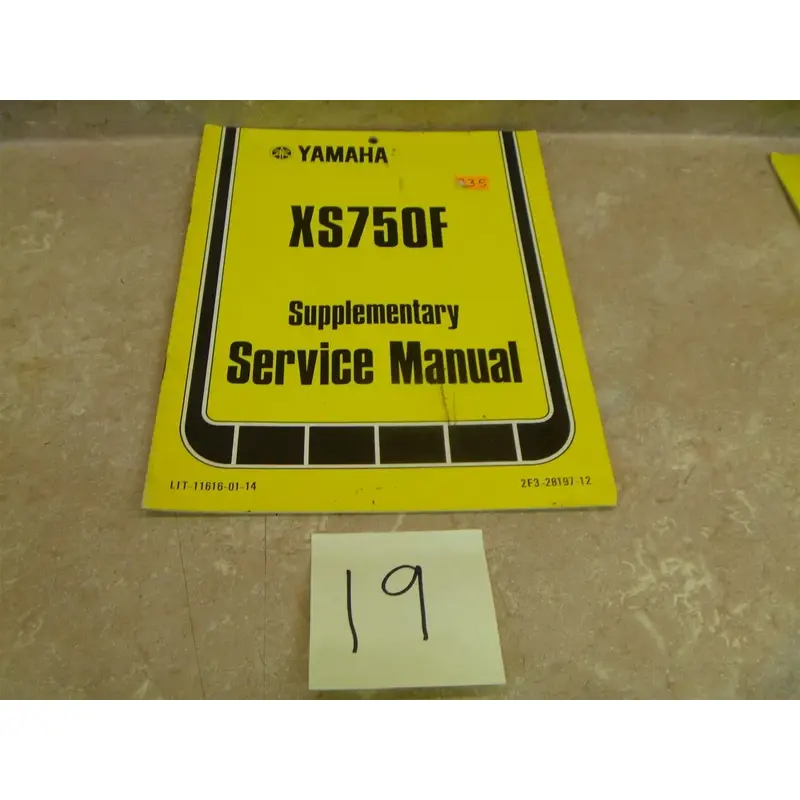 Yamaha 750 XS XF750-F Used Supplementary Service Manual 1979 #MAN19
