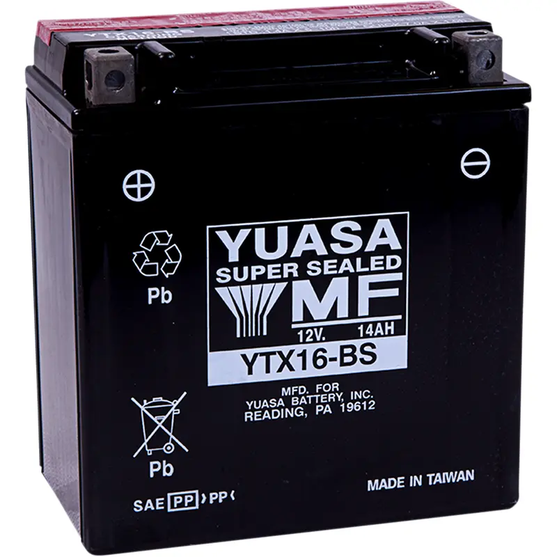Yuasa AGM Battery - YTX16-BS - .78 L Victory/Kawasaki/Gilera/Triumph/Suzuki/BMW