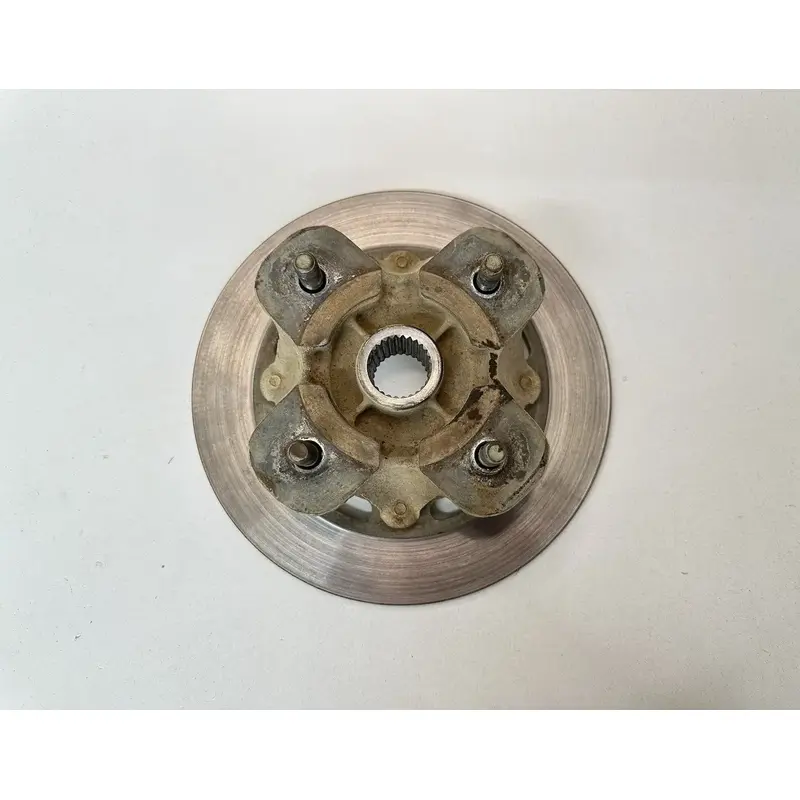USED OEM 03-08 YAMAHA 660 GRIZZLY LEFT RIGHT FRONT WHEEL RIM HUB & ROTOR ASSY