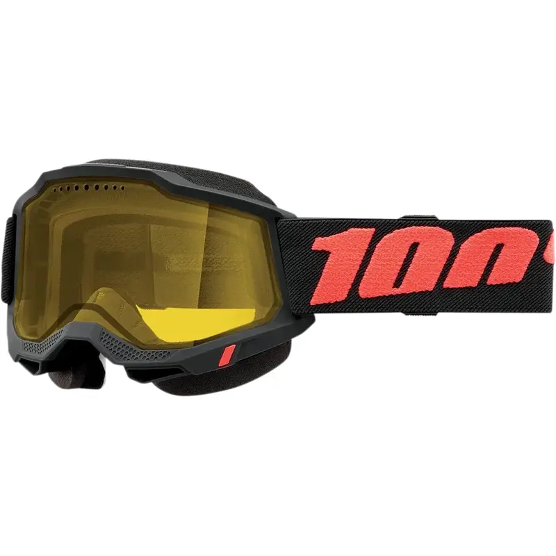 100% Accuri Fits 2 Snow Goggle - Borego - Dual Pane - Yellow Lens 50021-00006