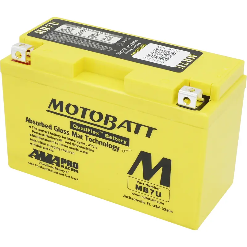 MOTOBATT BATTERY MB7U SEALED FACTORY ACTIVATED