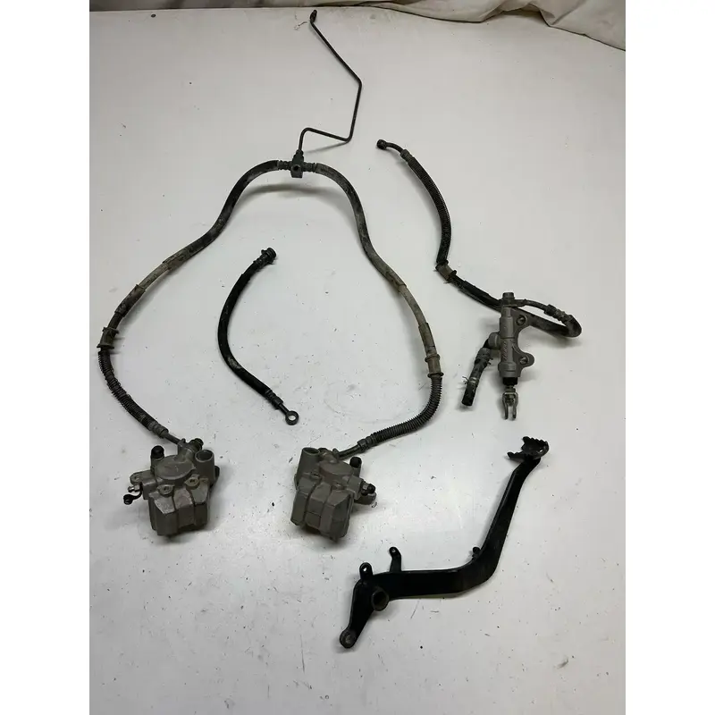 2004 04 Yamaha raptor 660 UNTESTED Frint brake caliper line rear master cyl line
