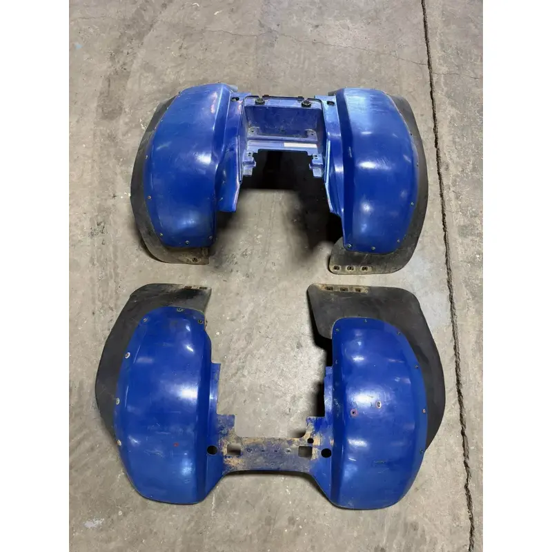 1995 95 Polaris Magnum 425 4x4 OEM Front Rear Fender Plastic Mud Flap Blue Back