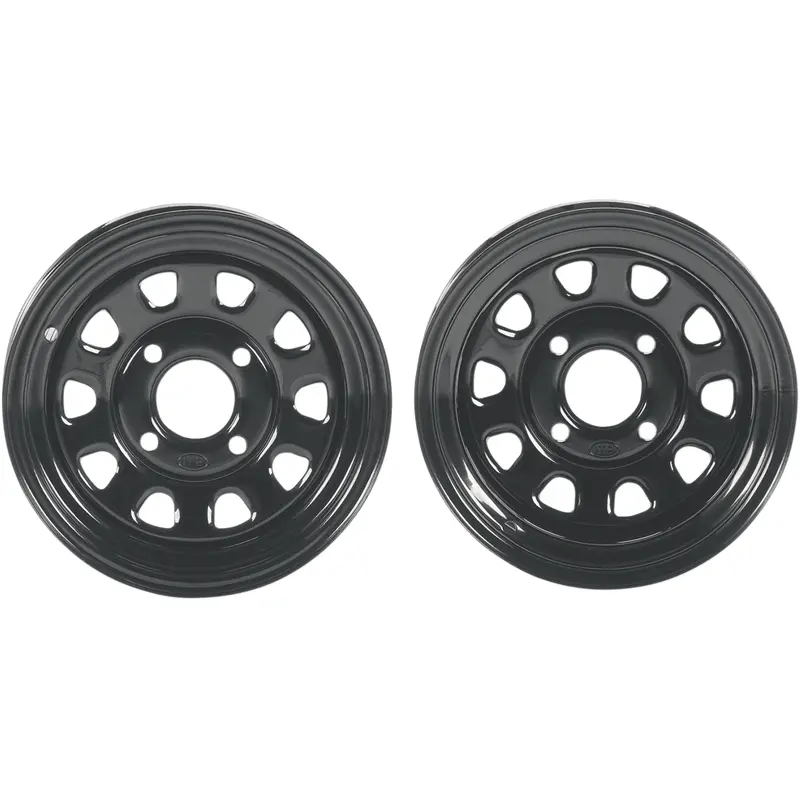 Itp Delta Steel Wheel - Front/Rear - Black - 14x7 - 4/156 - 4 3 Polaris