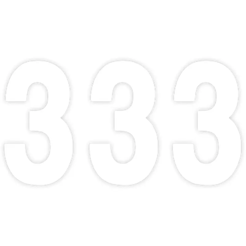 Factory effex Mini Pro Number 3 - White - 4"