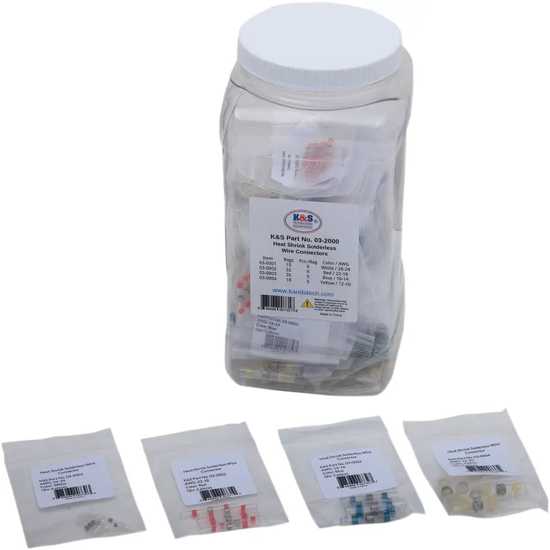 Heat-Shrink Solderless Wire Connector Kit/Refill