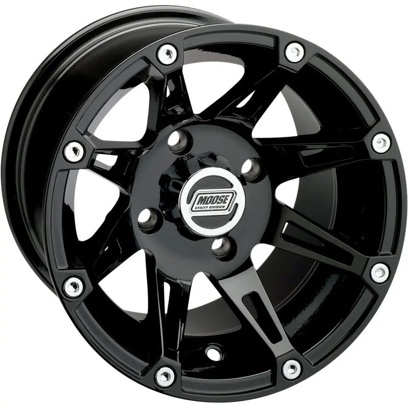 Moose offroad Wheel - 387X - Front - Black - 14x7 - 4/136 - 4 3 Kawasaki/Can-Am/Honda