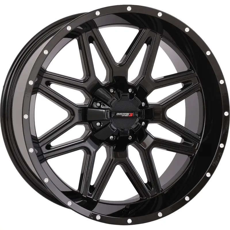 SYSTEM 3 ST7 WHEEL 20X9 5 4 (0MM) 4/137 & 4/156 GLOSS BLACK