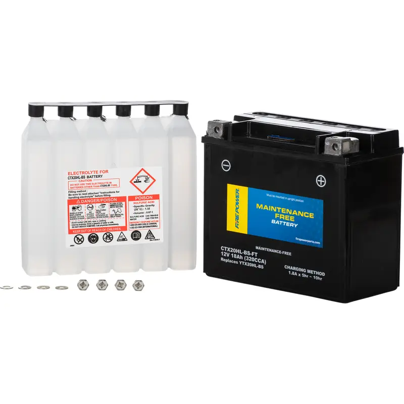 FIRE POWER BATTERY CTX20HL-BS-FT MAINTENANCE FREE