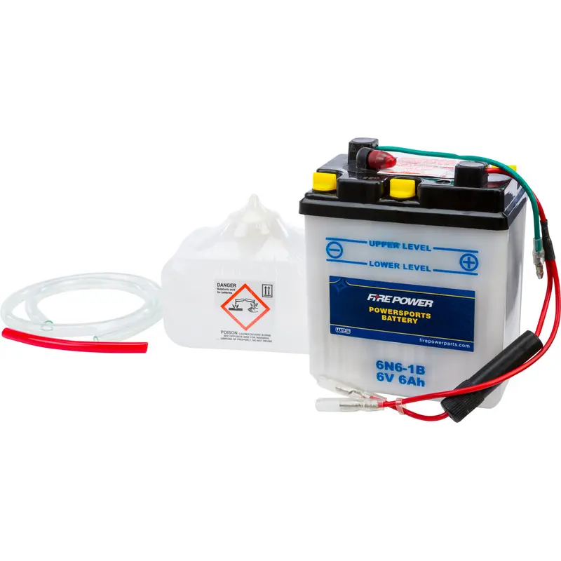 FIRE POWER BATTERY W/ACID 6N6-1B 6V
