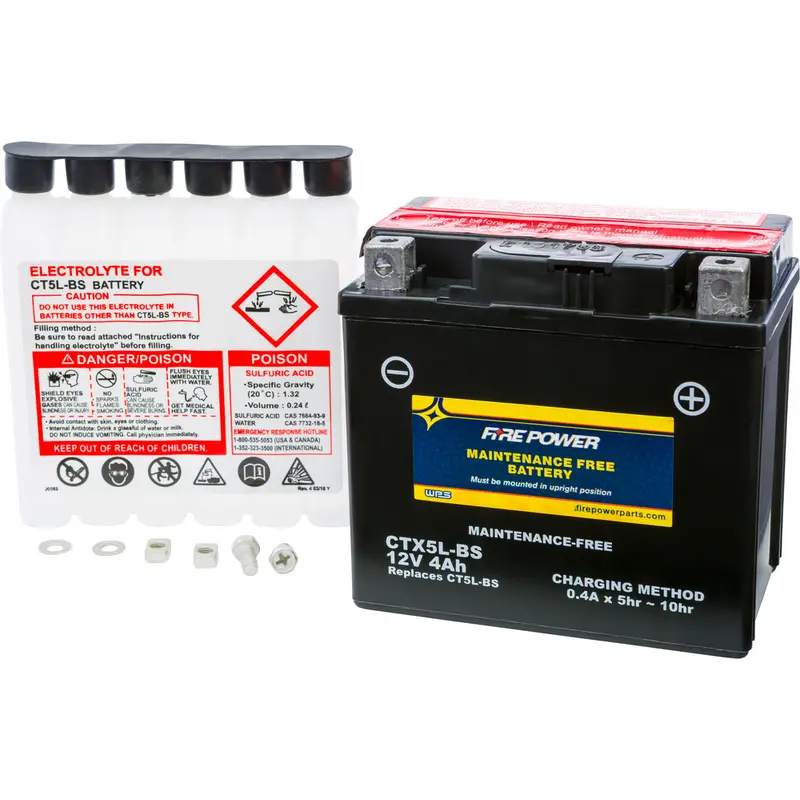 FIRE POWER BATTERY CTX5L-BS MAINTENANCE FREE