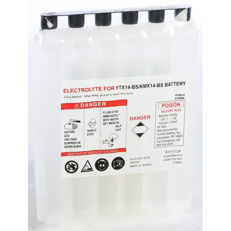 YUASA ELECTROLYTE PACK YTX14-BS EA/ ACID PACK YTX14-BS