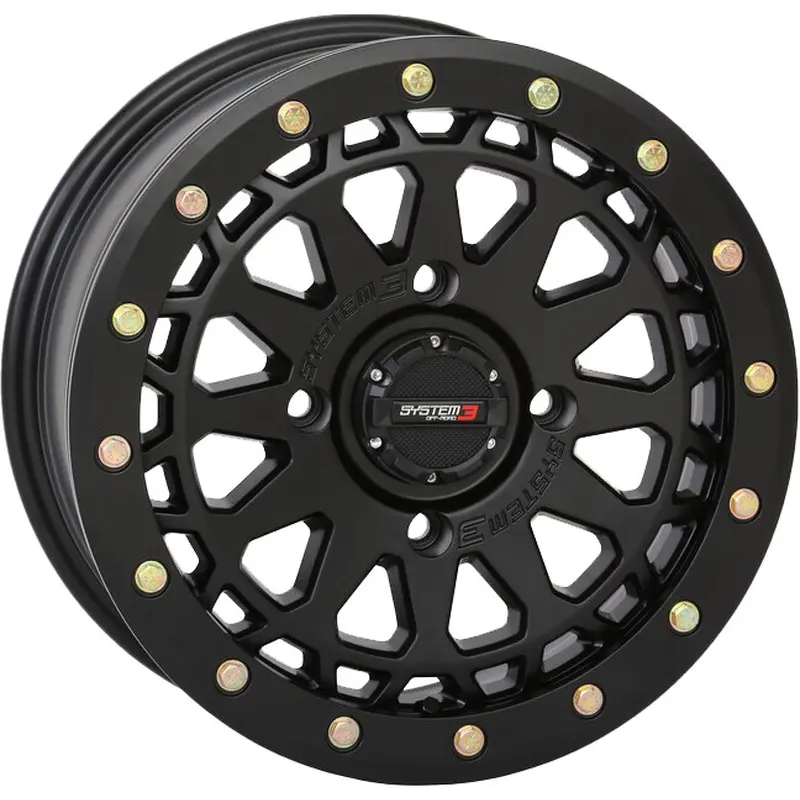 SYSTEM 3 SB6 BL WHEEL 15X7 4 3 ( 10MM) 4/137 MATTE BLACK