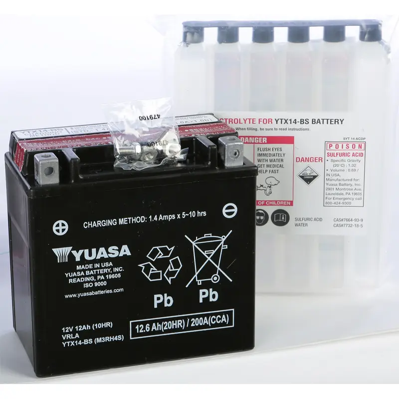 YUASA BATTERY YTX14-BS MAINTENANCE FREE