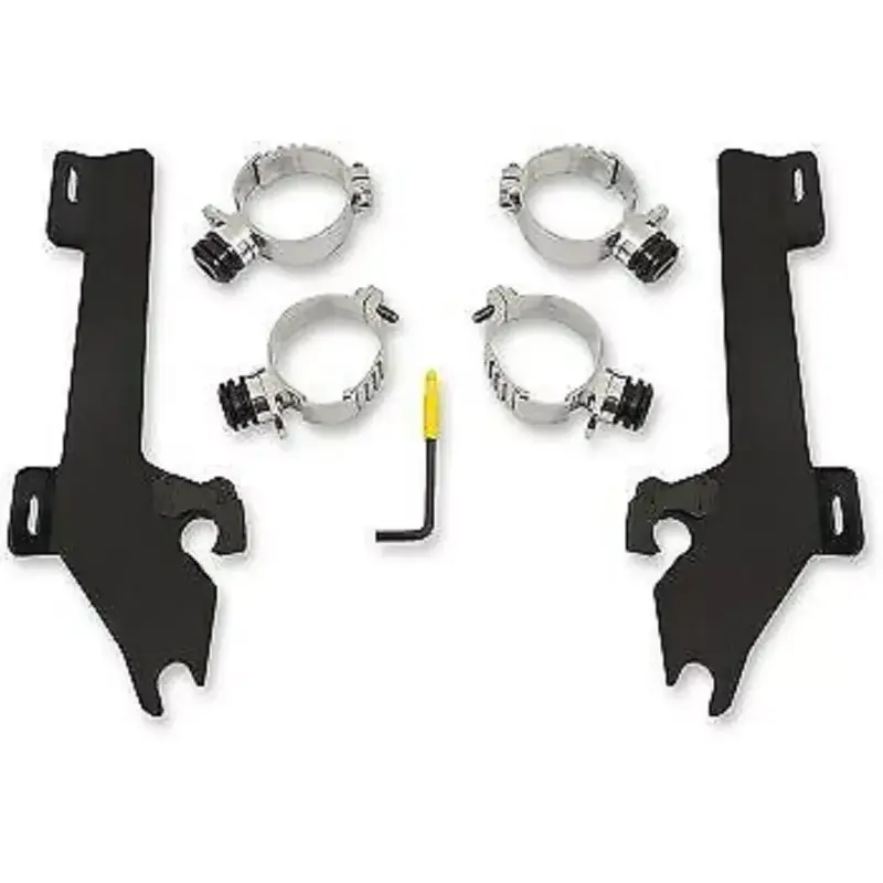Memphis Shades Fats/Slim Black Batwing Mount Hardware for Victory Kingpin