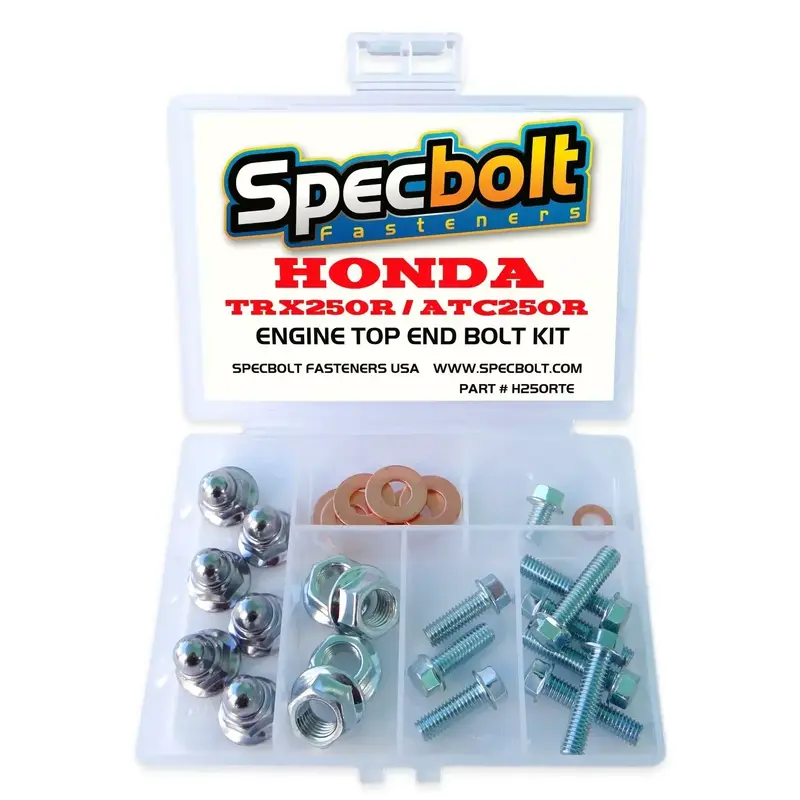 SPECBOLT TRX250R ATC250R ENGINE BOLT KIT TOP END Cylinder Head Reed Cage Exhaust