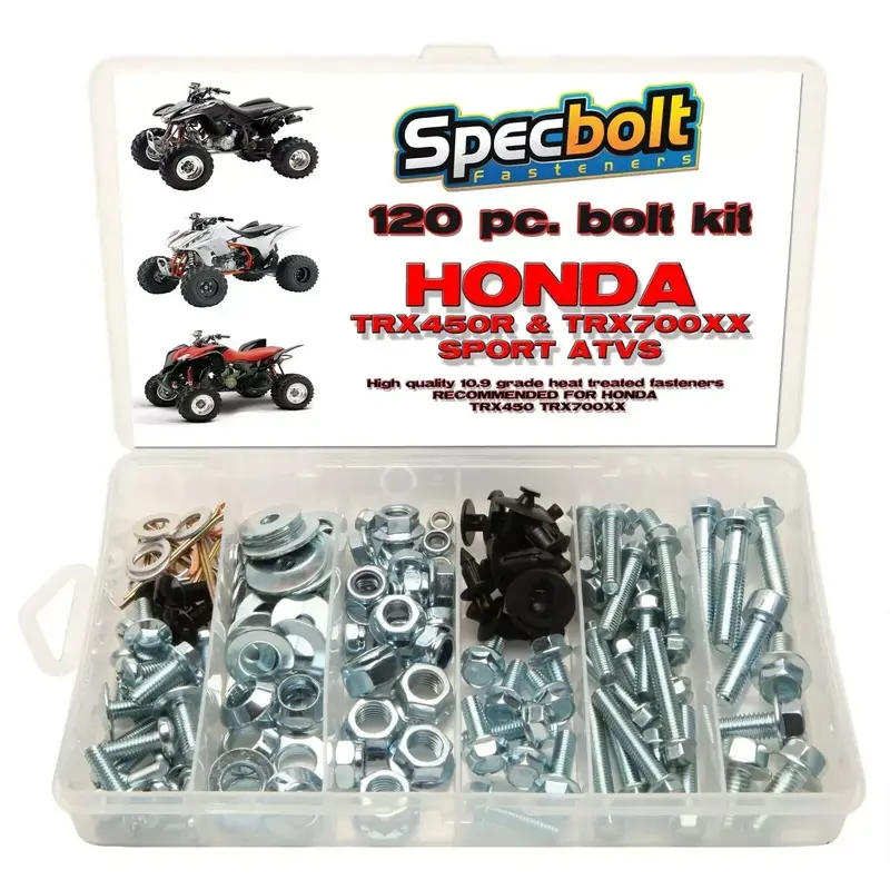HONDA TRX450R Bolt Kit 700XX ATV frame body plastic fenders SPECBOLT 120PC