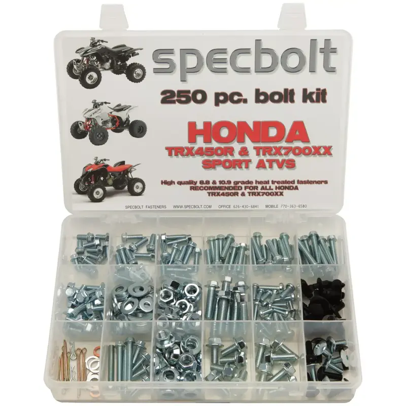 HONDA TRX450R Bolt kit 700XX ATVs frame body plastic fenders SPEBOLT