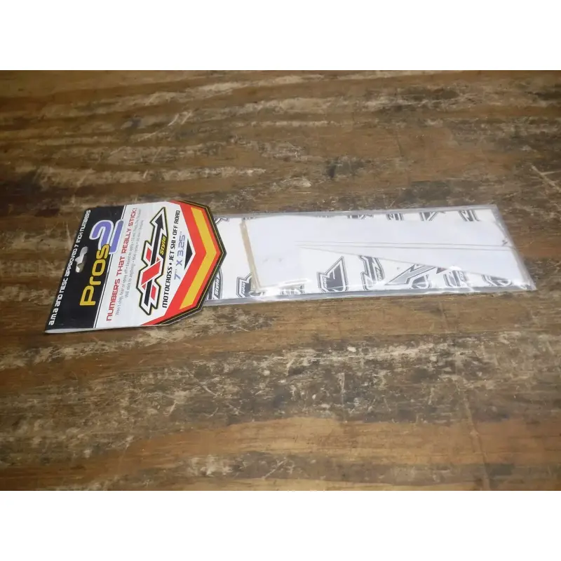 (M7) N-STYLE 7" White #7 Pros Number For Number Plate