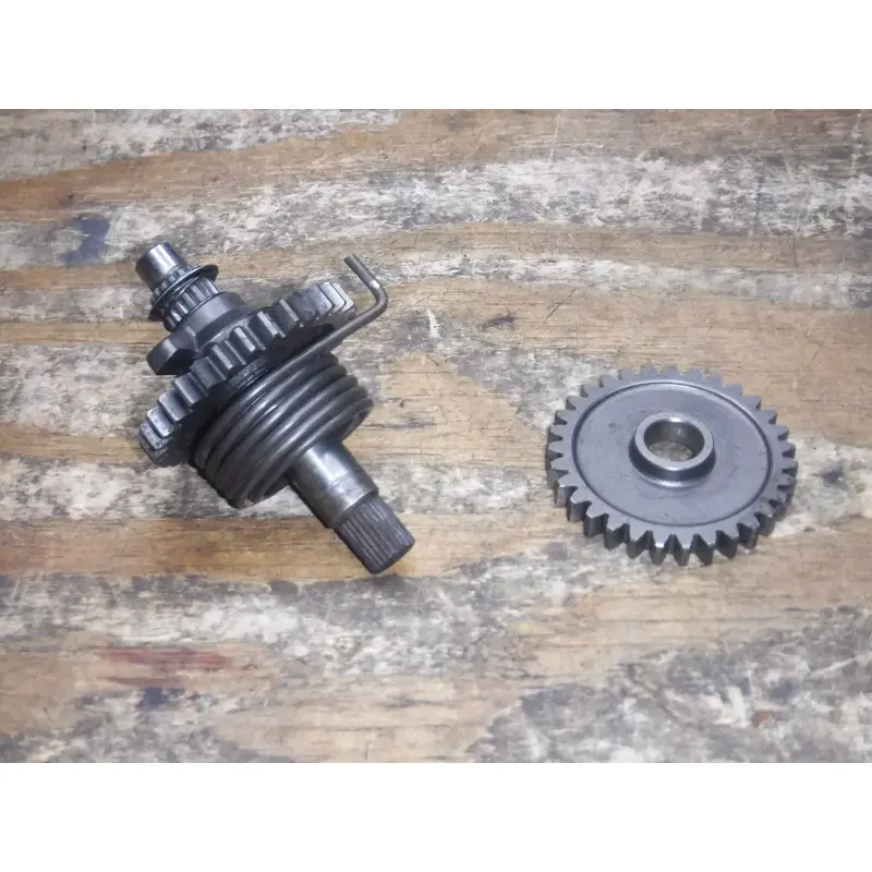 1990 Kx125 Kawasaki Kick Start Shaft Kicker Drive Gear Assembly