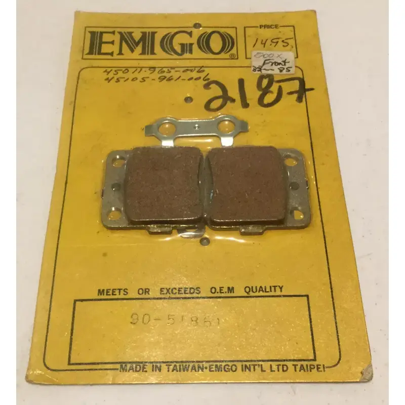VINTAGE EMGO BRAKES PADS TRX250X 250X 1987-1992 ATC200X 1983-1987 83-87 ATC 200X
