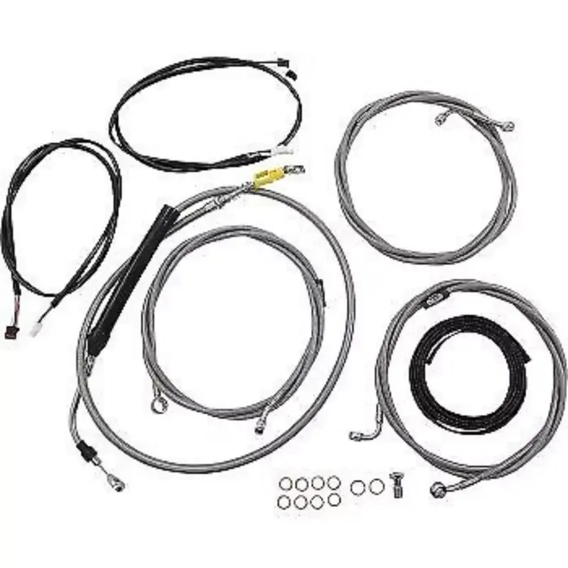 LA CHOPPERS LA-8056KT3-13 Braided Cable & Brake Kit for 12-14" Apes