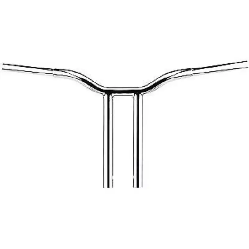 LA Choppers 10" Chrome 1-1/4" Kage Fighter Welded Straight-Riser Handlebars