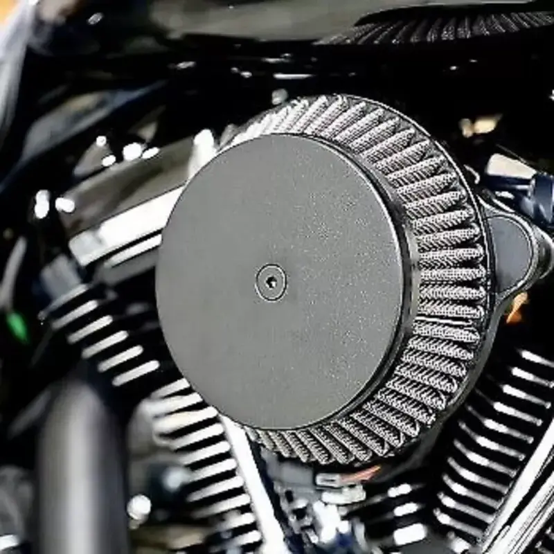 LA CHOPPERS Black Plain Cover Big Air Cleaner Kit