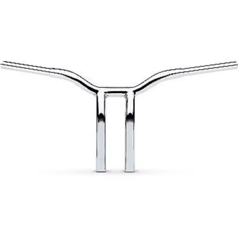 LA CHOPPERS Chrome 12" Kage Fighter Welded Bent-Riser Handlebar